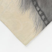 グレーキャットとトップハット フリースブランケット (角)