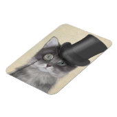 グレーキャットとトップハット マグネット (左側)