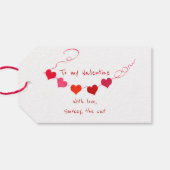 グレーキャットとバレンタインガーランドギフトラベル ギフトタグ (裏面横)