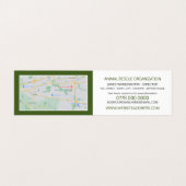 グレーキャットオングラスペット養子詳細 名刺 (内部フラット)