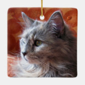 グレーキャットオンコーチ セラミックオーナメント (裏面)