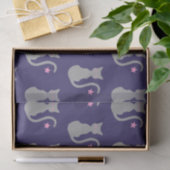 グレーキャットティッシュペーパー 薄葉紙 (ギフト)