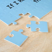 グレーキャットテディベア ジグソーパズル (側面)