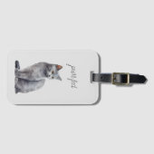 グレーキャットパー ラゲッジタグ (正面横)