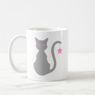 グレーキャットマグ コーヒーマグカップ