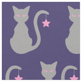 グレーキャット生地 ファブリック