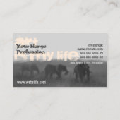 グレーキラフェエレファント写真モダン画家 名刺 (裏面)