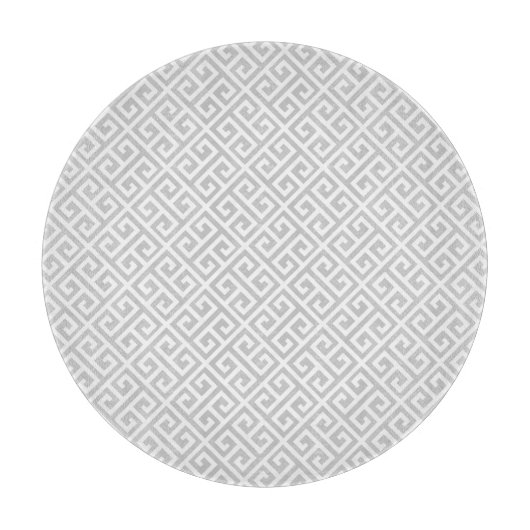 グレーギリシャ鍵板 カッティングボード (正面)