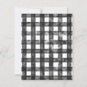 グレーギンガムナイトスカイ山ベビーシャワー 招待状 (裏面)