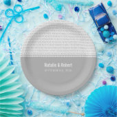 グレーギークシックバイナリコード紙プレート ペーパープレート (パーティー)