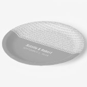 グレーギークシックバイナリコード紙プレート ペーパープレート (アングル)