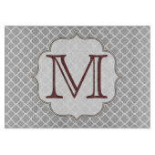 グレークォーターフォイルラティガラス切削板 カッティングボード (正面)