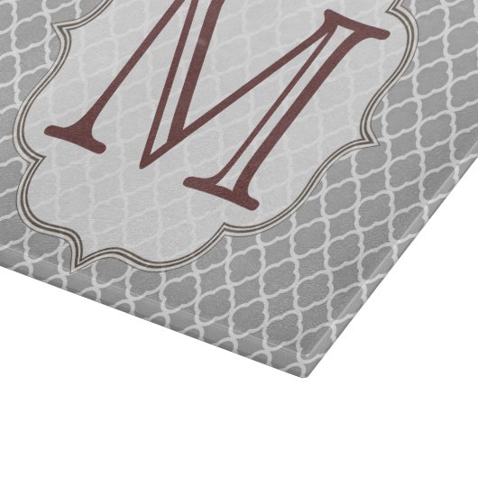 グレークォーターフォイルラティガラス切削板 カッティングボード (角)