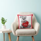 グレークマとハートバレンタイン枕 クッション (椅子)