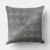 グレークモダンラブパターンコットン装飾用クッション クッション (裏面)