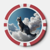 グレークラウドキャット ポーカーチップ (正面)