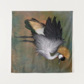 グレークラウン付きクレーンタペストリー タペストリー (正面(横))