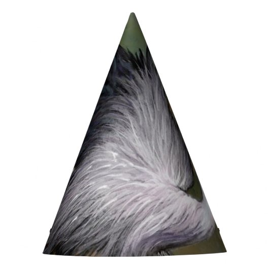 グレークラウン付きクレーンバードパーティー帽子 パーティーハット (正面)