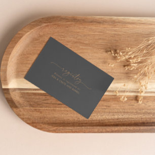 グレークラシック金ゴールド結婚ギフト登録簿 エンクロージャーカード