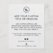 グレークラフトスタイルカスタムビジネスロゴソーシャルメディア チラシ (裏面)