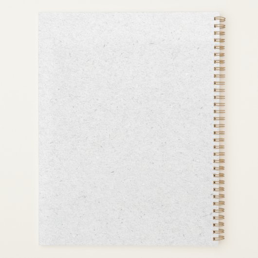 グレークラフトスタイル名カスタム年ビジネスロゴ プランナー手帳 (裏面)