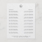 グレークラフト エレガント レストラン テイクアウト メニュー & ロゴ (裏面)