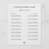 グレークラフト エレガント レストラン テイクアウト メニュー & ロゴ (正面)