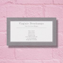 グレークラフト&ミニマ素朴リストビジネスカード 名刺