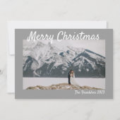 グレークリスマスツリーカード シーズンカード (正面)