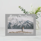 グレークリスマスツリーカード シーズンカード (スタンド正面)