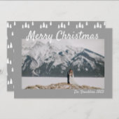 グレークリスマスツリーカード シーズンカード
