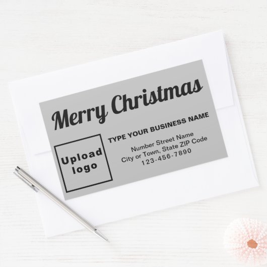 グレークリスマスビジネスの長方形の形状シール 長方形シール (封筒)