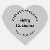 グレークリスマスビジネスハートシェイプシール ハートシール (正面)