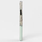 グレークリームと緑の素朴フェイクな木材の名前を追加 Case-Mate iPhoneケース (裏面/右)