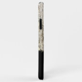 グレークリームと黒い素朴な木フェイクに名前を追加 Case-Mate iPhoneケース (裏面/右)