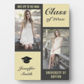 グレークリームフォトモダンの卒業 フォトプラーク (正面)