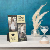 グレークリームフォトモダンの卒業 フォトプラーク (側面)