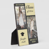 グレークリームフォトモダンの卒業 フォトプラーク (側面)