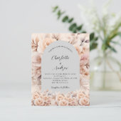 グレークリームフローラアーチ結婚式招待状 (スタンド正面)