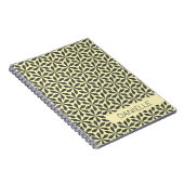 グレークリーム幾何学デザイン ノートブック (右側)