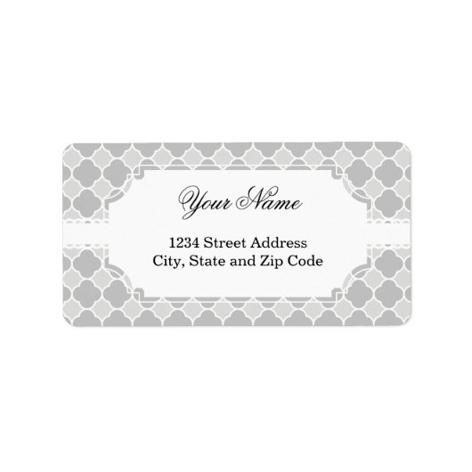 グレークローバーパターン ラベル (正面)