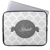 グレークローバーパーソナライズされたラップトップスリーブ ラップトップスリーブ (正面)