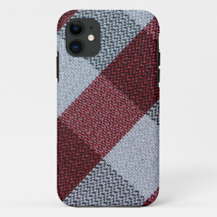 グレークールのクリスマスレッド水牛の格子柄 iPhone 11 ケース