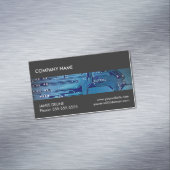 グレークールブルー回路コンピュータの修復 マグネット名刺 (インサイチュ)