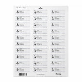 グレークール水玉模様;いかり ラベル (フルシート)