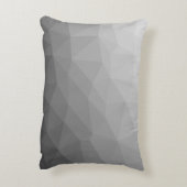 グレーグラディエントのジオメトリメッシュパターン アクセントクッション (裏面(縦))