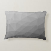 グレーグラディエントのジオメトリメッシュパターン アクセントクッション (裏面)