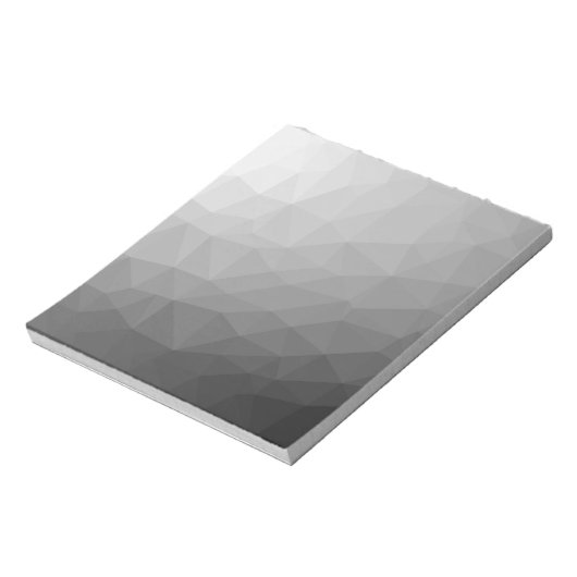 グレーグラディエントのジオメトリメッシュパターン ノートパッド (回転)