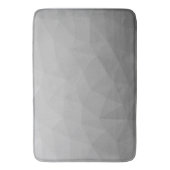 グレーグラディエントのジオメトリメッシュパターン バスマット (正面縦)