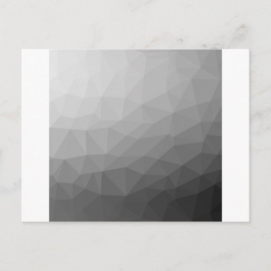 グレーグラディエントのジオメトリメッシュパターン ポストカード (正面)